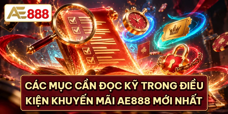 Các mục cần đọc kỹ trong điều kiện khuyến mãi AE888 mới nhất