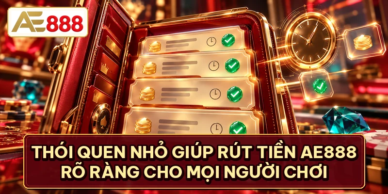 Thói quen nhỏ giúp rút tiền AE888 rõ ràng cho mọi người chơi