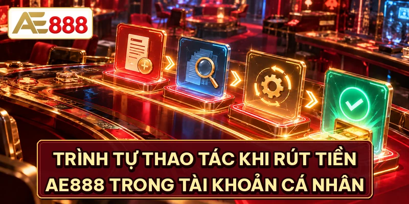 Trình tự thao tác khi rút tiền AE888 trong tài khoản cá nhân